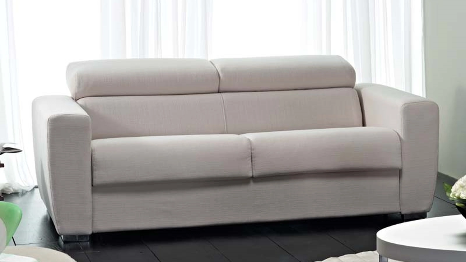 Divano Letto in tessuto con poggiatesta reclinabili Habana di Hoppla