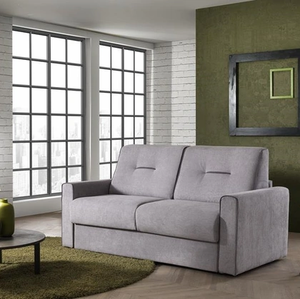 Divano Letto in tessuto con braccioli squadrati Hassenzio 03 di Hoppla