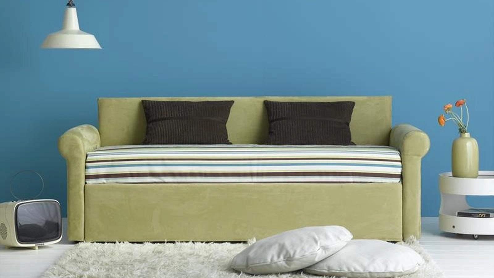 Divano Letto in tessuto con secondo letto estraibile Night&Day 06 di Hoppla