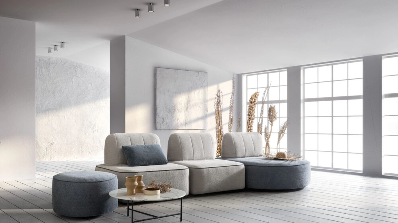 Divano con penisola Matrix di Samoa