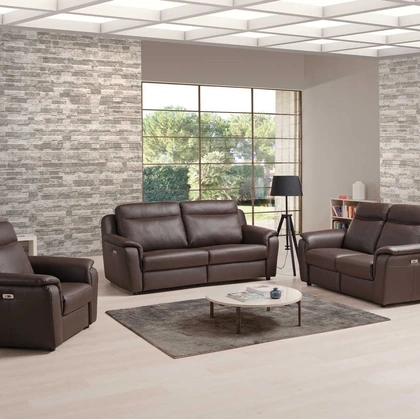 Divano relax lineare in pelle Cezanne di Tancredi salotti