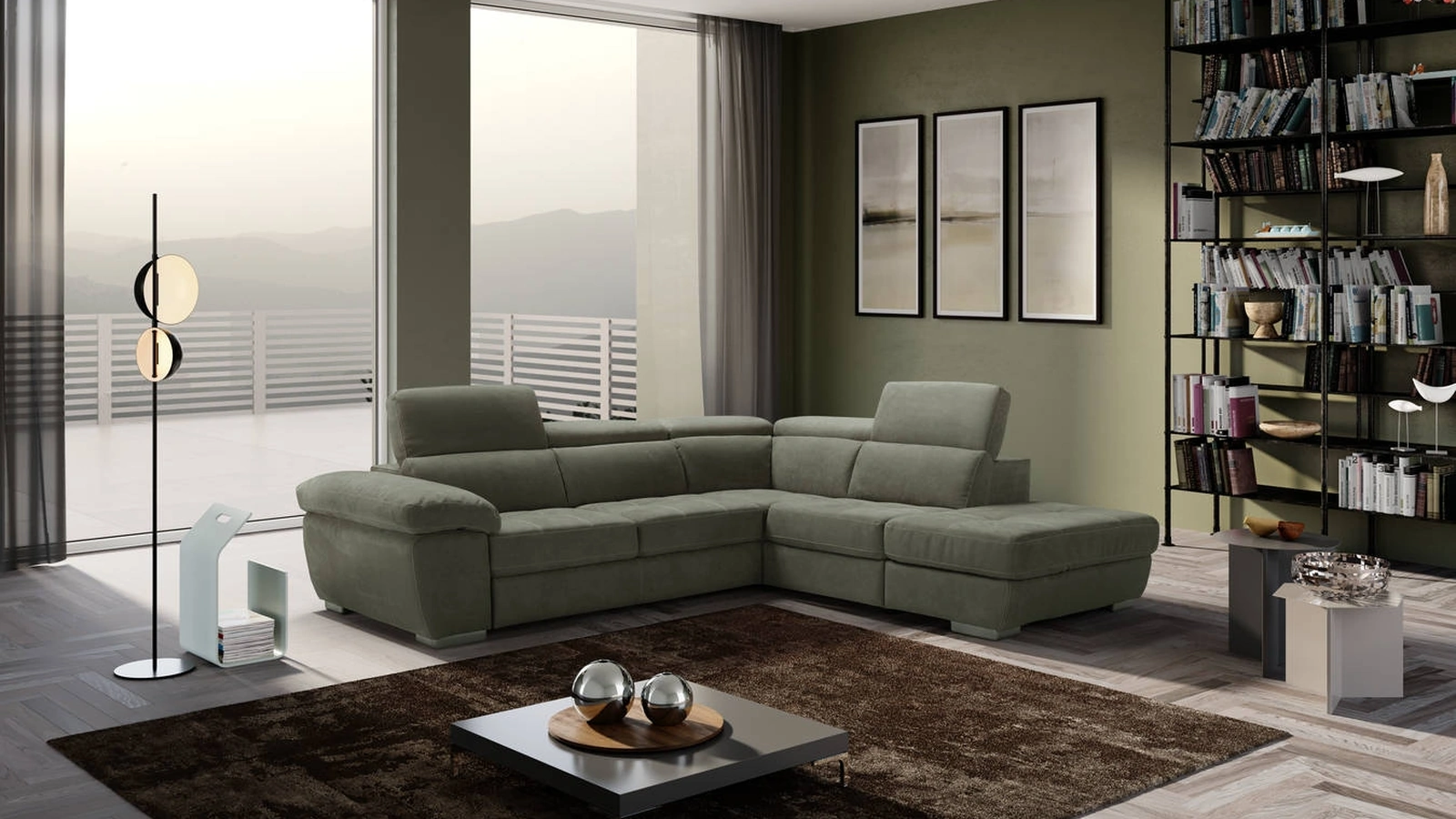 Divano Letto angolare in tessuto Fuller di Tancredi salotti