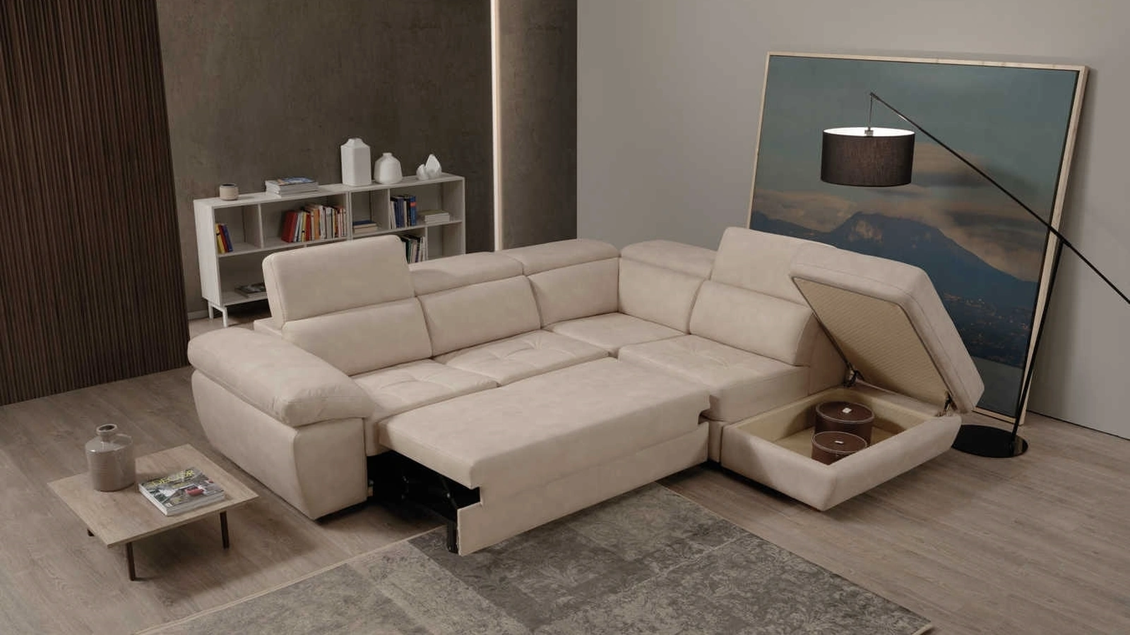 Divano Letto Fuller con contenitore di Tancredi salotti