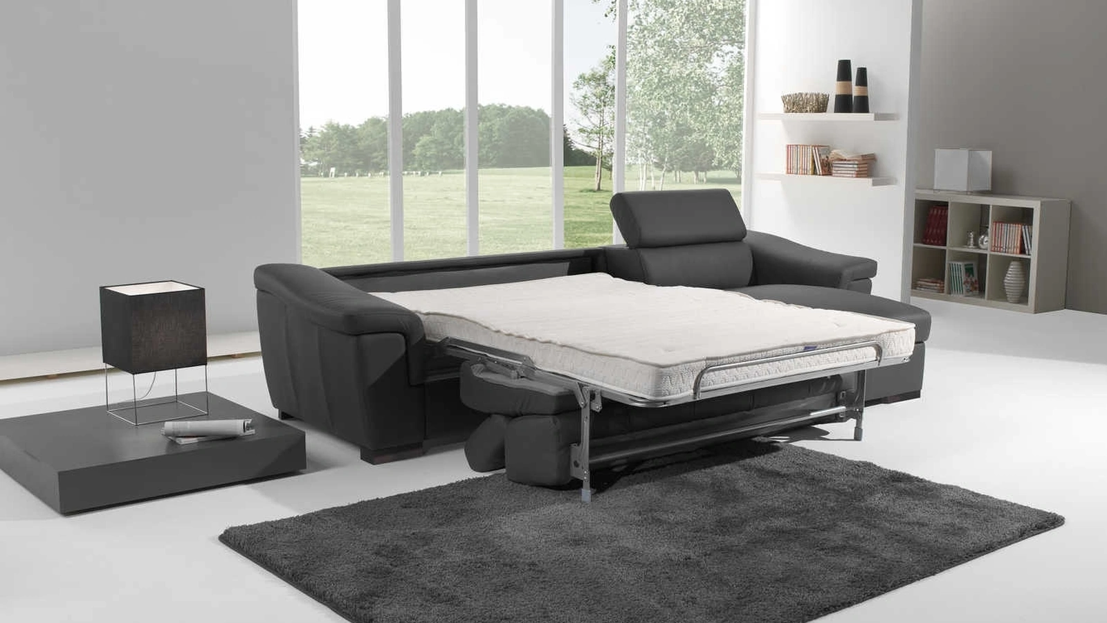 Divano Letto matrimoniale in pelle Giulia di Tancredi salotti