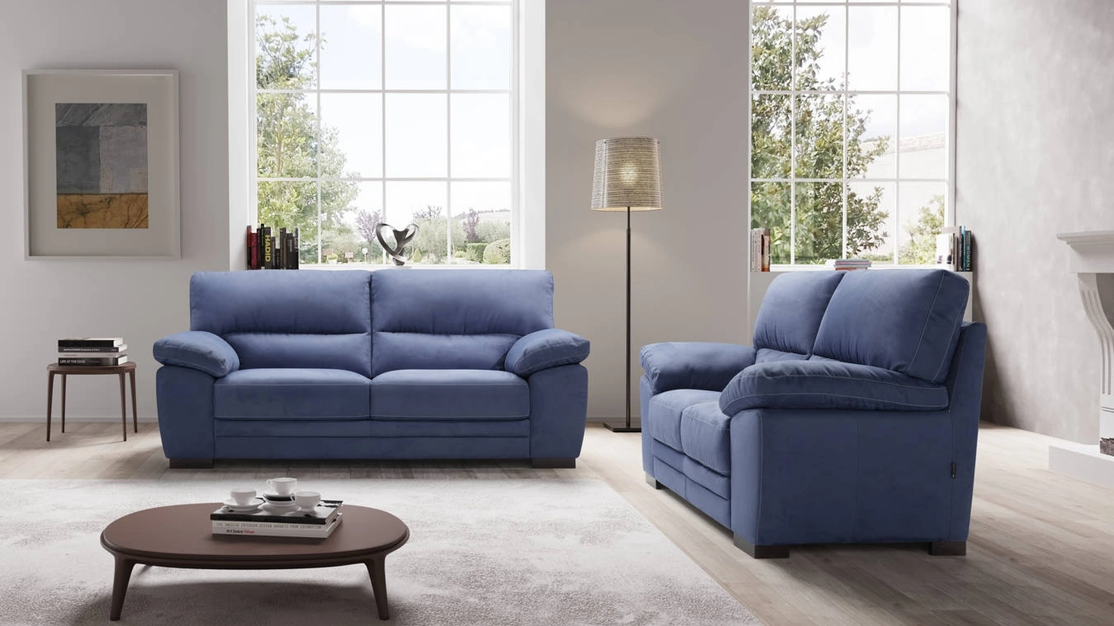 Divano lineare in microfibra Max di Tancredi salotti