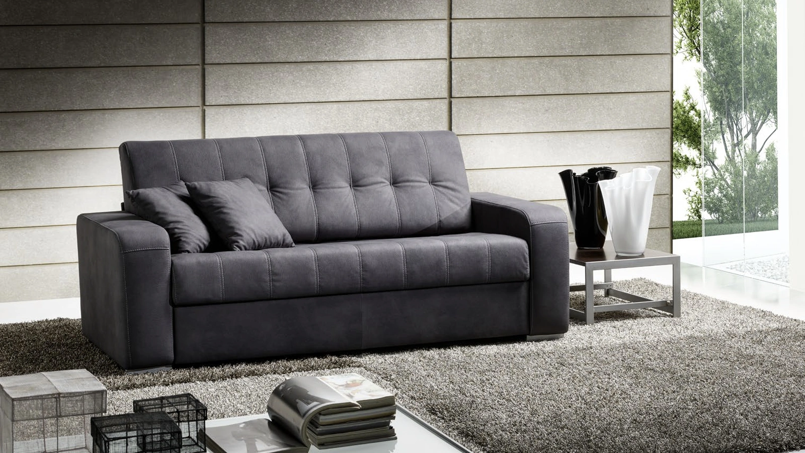 Divano letto in ecopelle lavabile Urban Style SD191 di Imba Srl