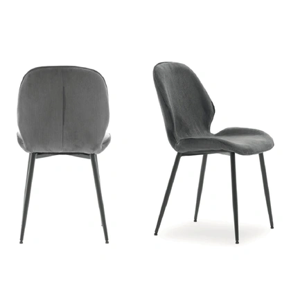 Sedia City in tessuto con gambe in ferro di Devina Nais