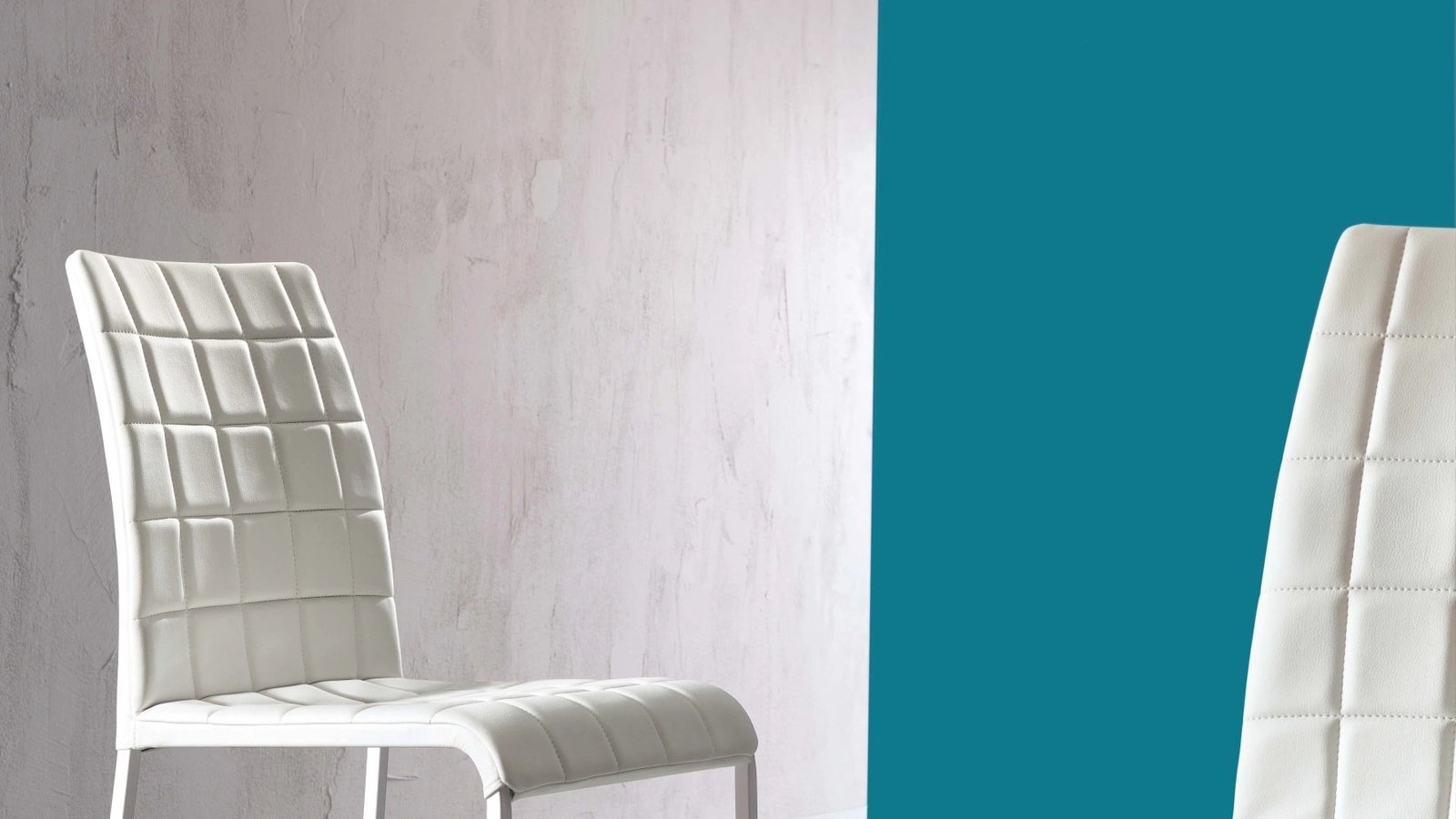 Sedia Anita rivestita in ecopelle trapuntata di Ingenia