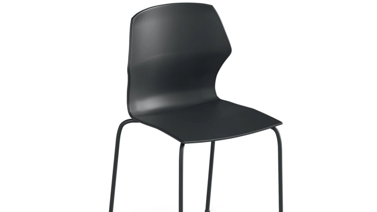 Sedia in policarbonato con struttura in acciaio brunito Kiki di Orme