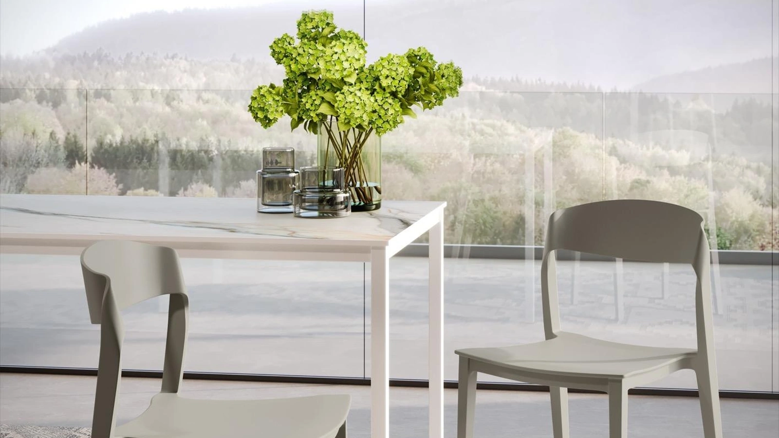 Sedia impilabile con struttura integrale in polipropilene Mira di Ingenia