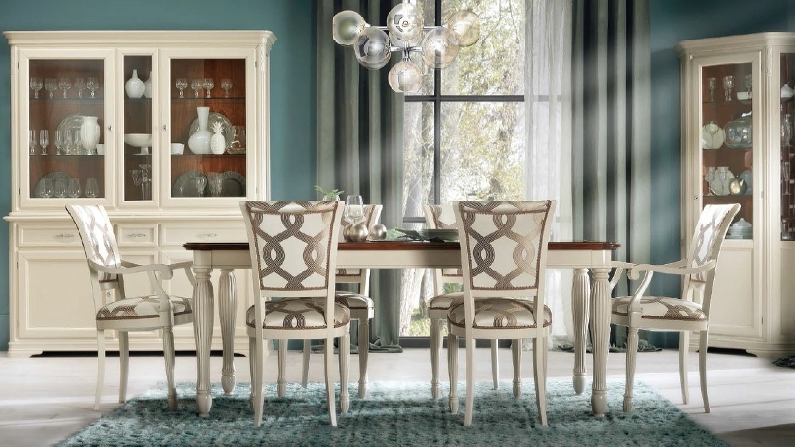 Sedia Trend Style TR1232 TR1233 senza e con braccioli in tessuto imbottito con struttura in legno di Imba Srl