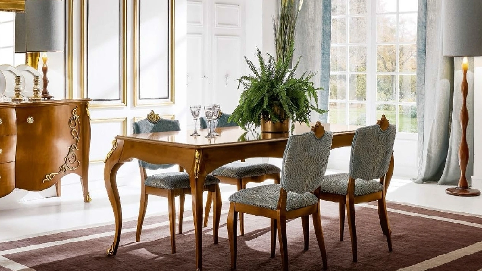 Sedia Trend Style TR1266 in tessuto imbottito con struttura in legno Imba Srl