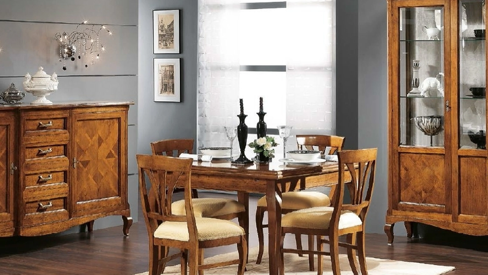 Sedia Trend Style TR1368 in legno con seduta imbottita di Imba Srl