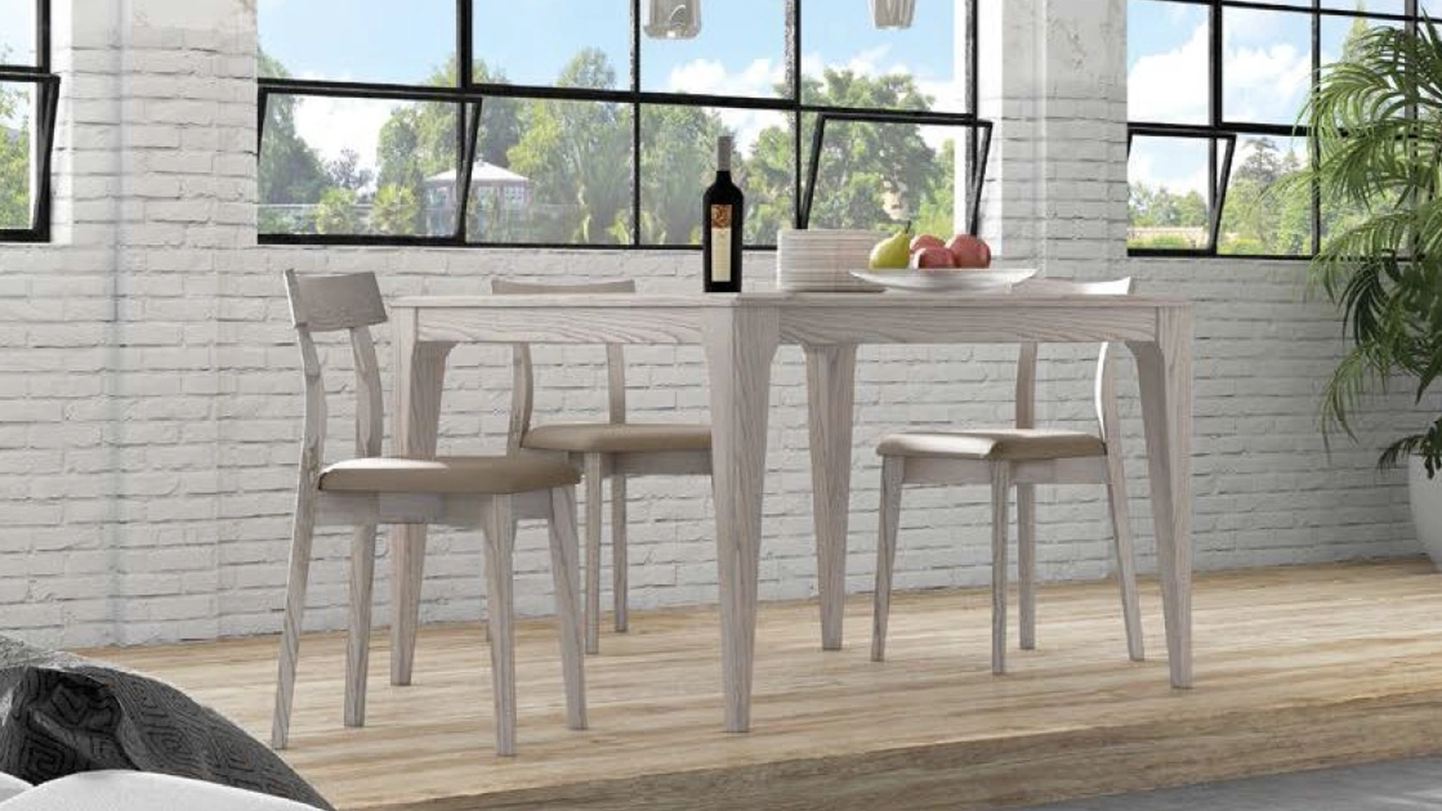 Sedia Trend Style modello TR1672 in legno con seduta imbottita di Imba Srl