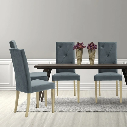 Sedia Urban Style SD20 in velluto con gambe in legno di Imba Srl