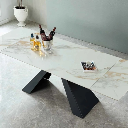 Tavolo Easy 2|4 IC350 in pietra sinterizzata di Imba Srl