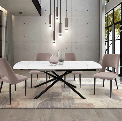 Tavolo allungabile con top in ceramica Easy 2|4 IC360 di Imba Srl