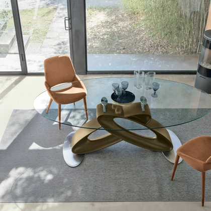 Tavolo Eclipse in vetro di Target Point