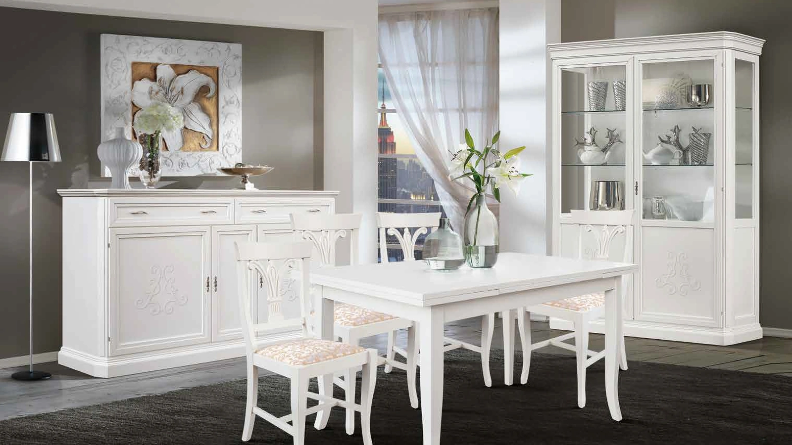 Tavolo allungabile Icon 2|4 IC41 in legno laccato di Imba Srl