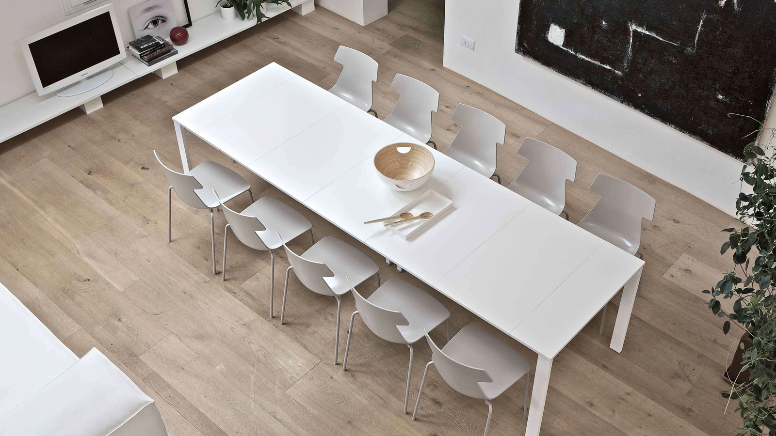 Tavolo consolle Vega Plus con piano in melaminico di Ingenia