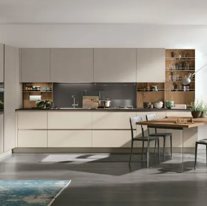 Infinity 10 Rovere Nodato, Cemento Visone, Cachemere, top Fenix Grigio Aragona