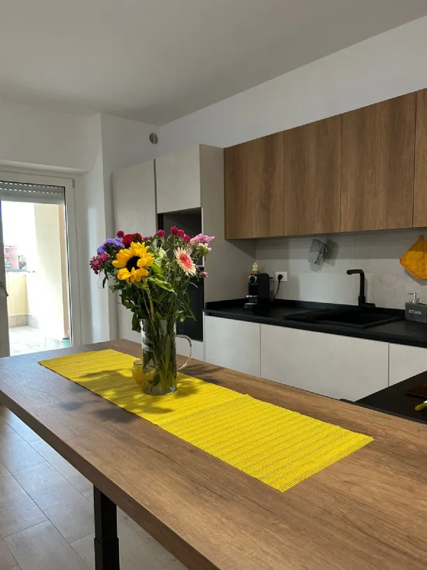  Cucina Stosa Infinity materico calce rovere nodato