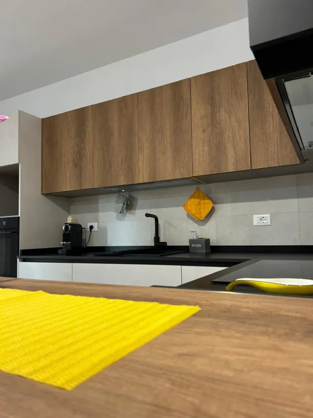  Cucina Stosa Infinity materico calce rovere nodato