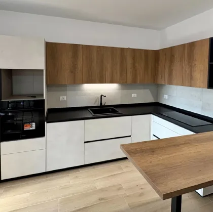  Cucina Stosa Infinity materico calce rovere nodato