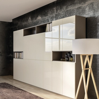 Armadio per Ufficio OF68 in laccato lucido Creta di Giessegi