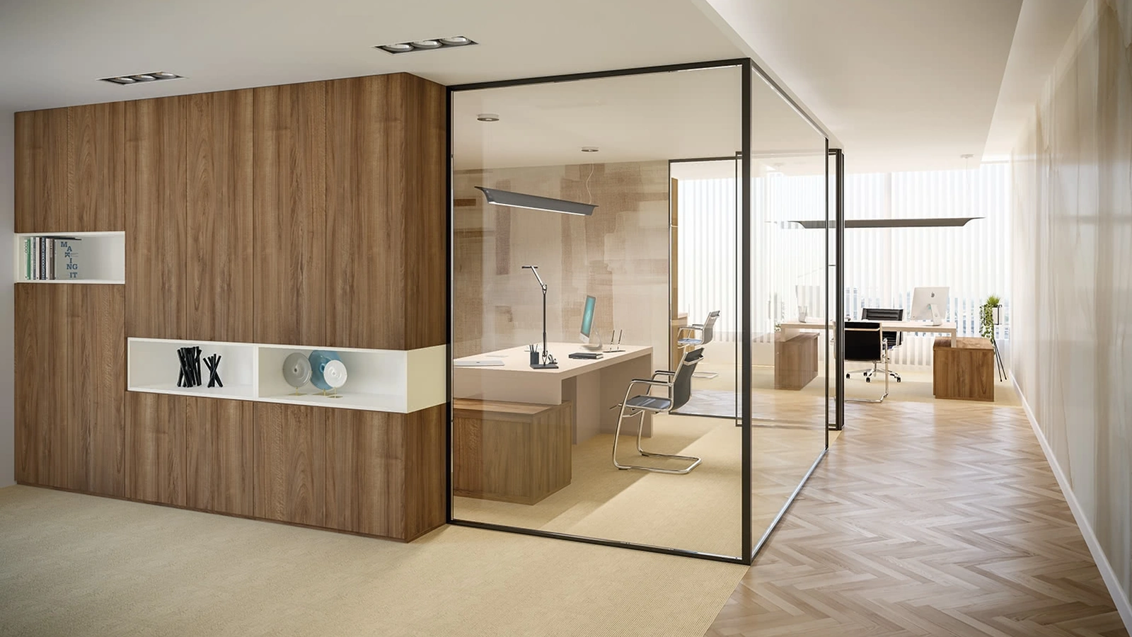 Armadio per Ufficio OF61 in Noce nobilitato di Giessegi