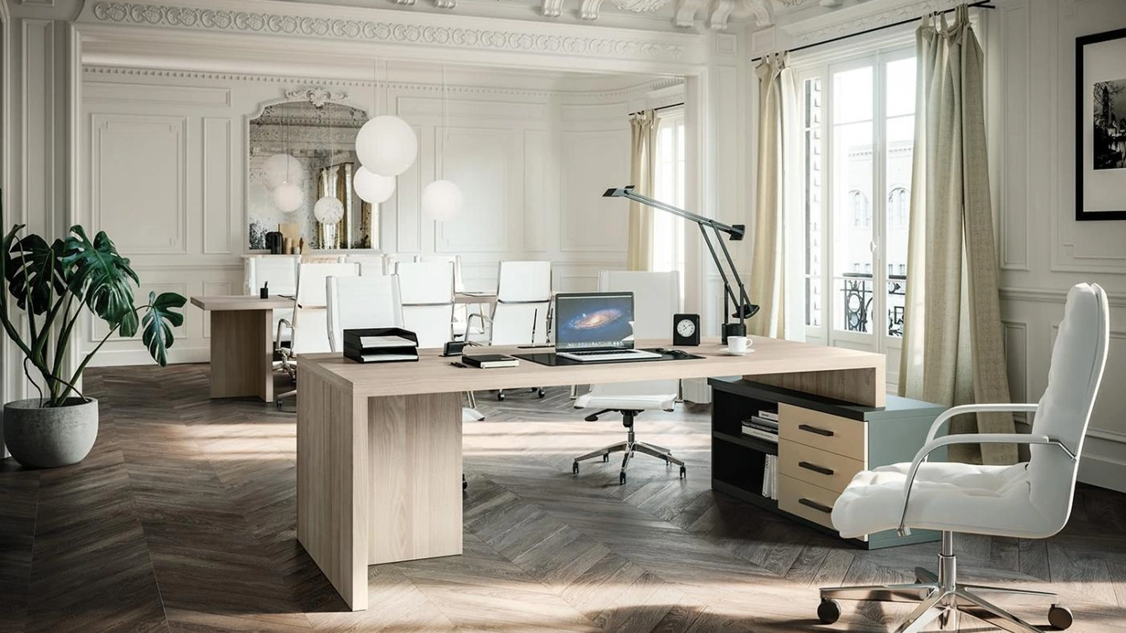 Scrivania Direzionale OF52 in Olmo nobilitato di Giessegi