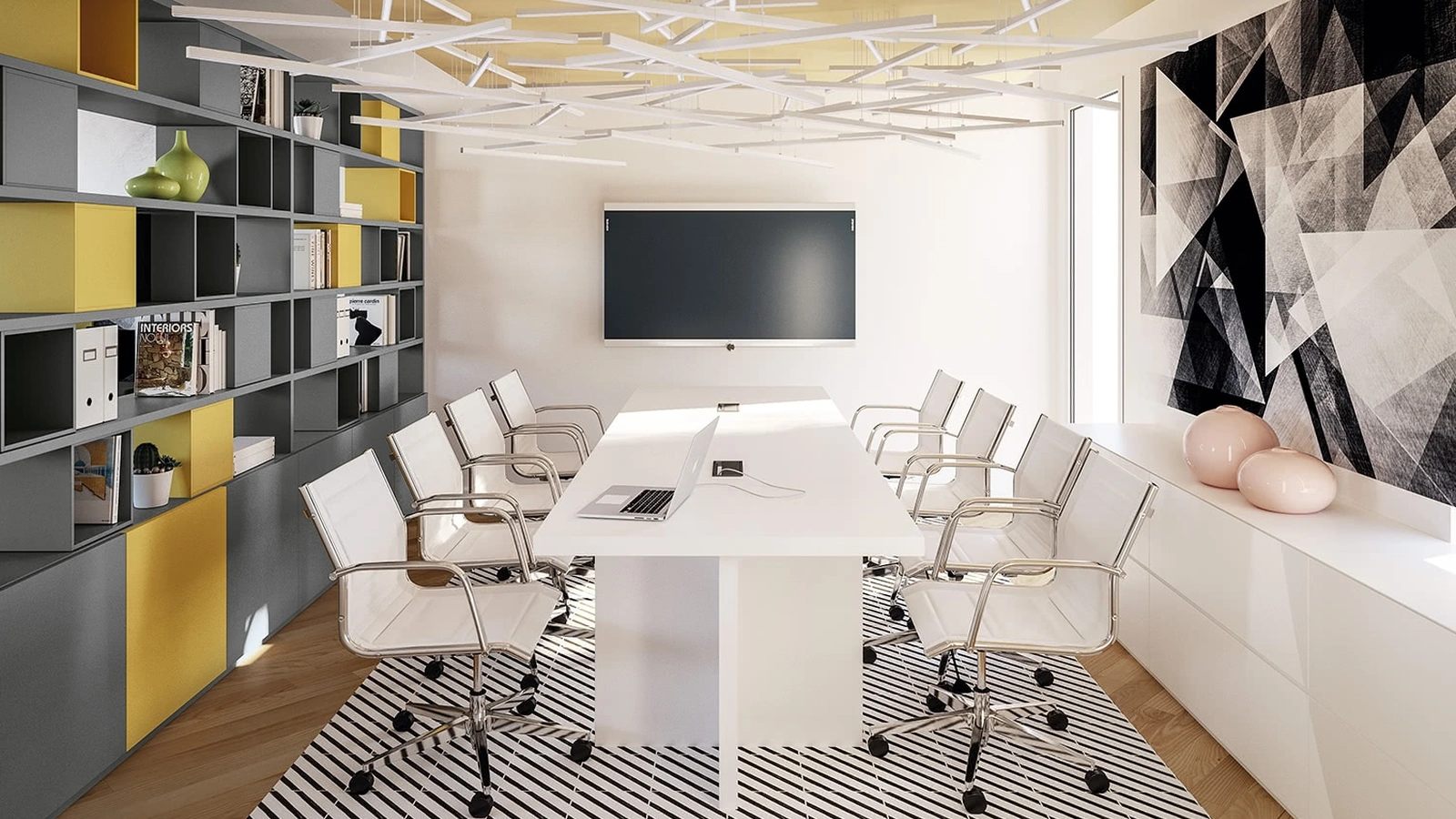 Scrivania Operativa per sala riunioni OF50 in Bianco nobilitato di Giessegi