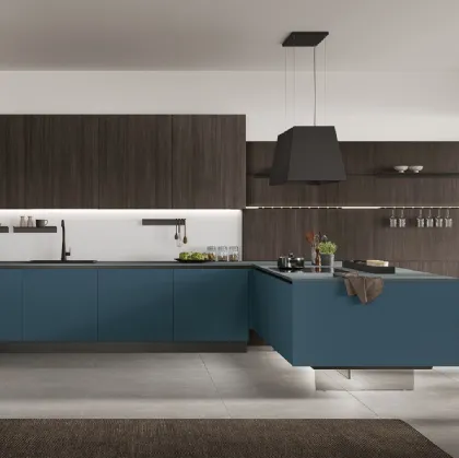  Young 02 Rovere Moka, Oltremare opaco, top Sapienstone Blue Steel.