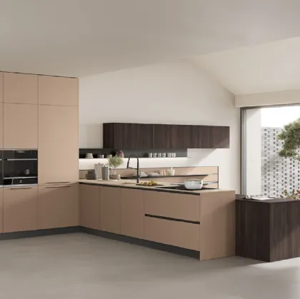 Young 03 Rovere Cumino, Duna opaco, top Sapienstone Nude.